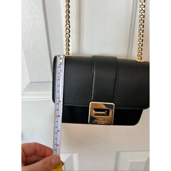 Kate spade black Phoebe Turnlock Mini Flap Crossbody new retail $399 - Picture 11 of 14